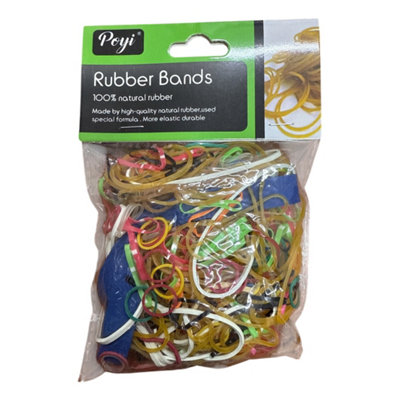 Maestro craft 100% Multicoloured And Different Sizes Natural Rubber Bands High Elastic Durable 80G from B&Q