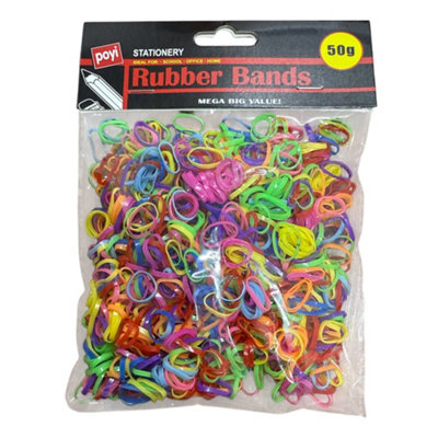 Maestro craft 50G Multicoloured Hair Elastics Rubber Bands Braids Braiding Plaits Small Bands from B&Q