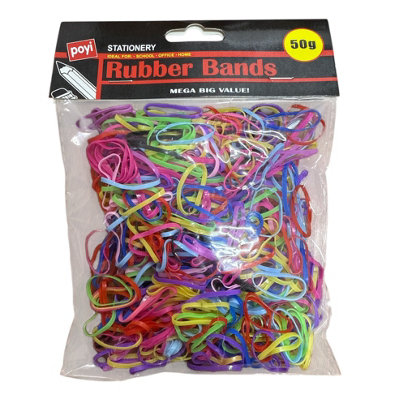 Maestro craft 50G Multicoloured Hair Elastics Rubber Bands Braids Braiding Plaits Small Bands from B&Q