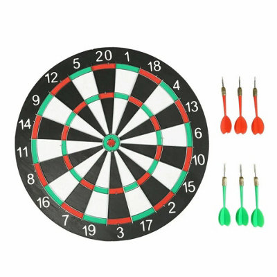 Maestro craft Double-Sided Hanging Dartboard 6 Darts Included from B&Q