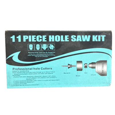 Maestro craft 11 Pcs Hole Saw Set Cutting Kit Wood Metal Alloys Heavy Duty from B&Q