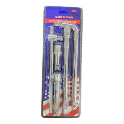 Maestro craft 1/2" 5 Piece Flexi Head Socket Wrench Set from B&Q