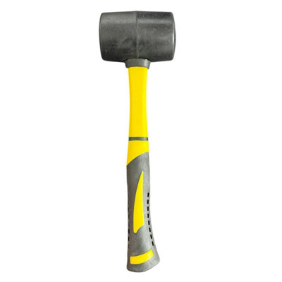 Maestro craft 16Oz Black Rubber Mallet Non Marking Hammer With Fibreglass Handle Shaft from B&Q