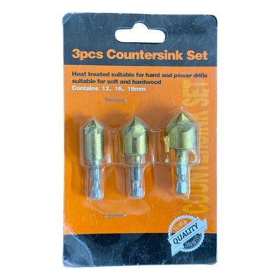 Maestro craft 3Pcs Countersink Drill Bit Set from B&Q