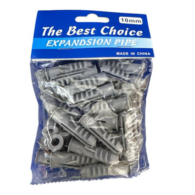 Maestro craft Plastic Wall Anchors / Wall Plugs 10mmx50Pcs from B&Q