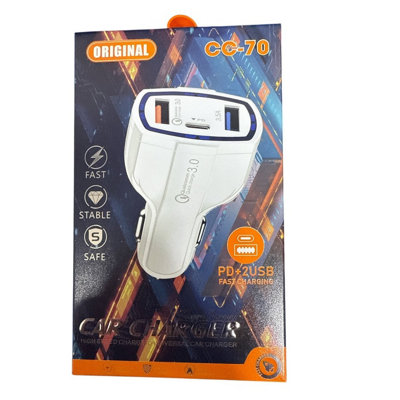 Maestro craft Car Fast Charger 2 Usb Ports/short-Circuit Protection