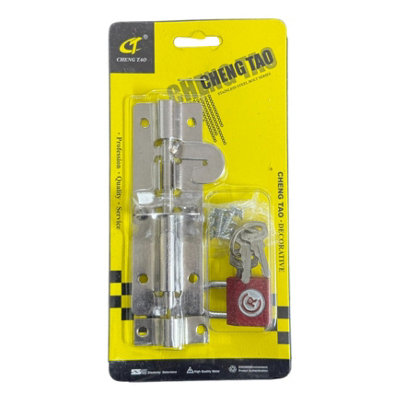 Maestro craft Stainless Steel Door Barrel Bolt Set With A Padlock from B&Q