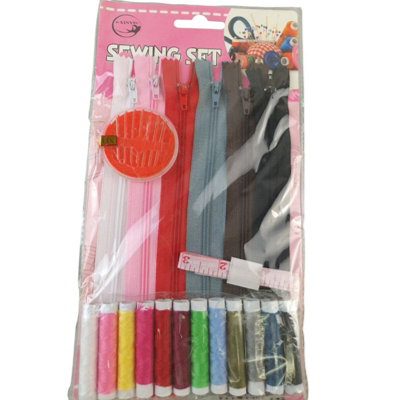 Maestro craft Jumbo Handy Sewing Kit Assorted Needles Set Zips Meter Thread Multicoloured from B&Q