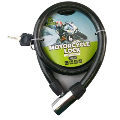 Maestro craft Bike Lock Cable With Keys 100Cm Heavy Duty Strong Steel Bicycle Security Chain from B&Q