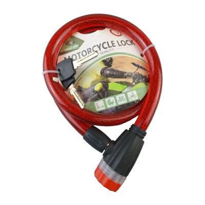 Maestro craft Bike Lock Cable With Keys 90 Cm Heavy Duty Strong Steel Bicycle Security Chain from B&Q