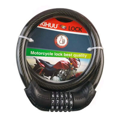 Maestro craft 5 Digit Combination Lock Heavy Duty Bicycle Motorcycle Motorbike Bike 1 Meter from B&Q