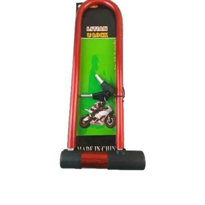 Maestro craft D Metal U Shape Security Pad Lock Bicycle Cycle Bike Motorbike Strong 140X320mm from B&Q