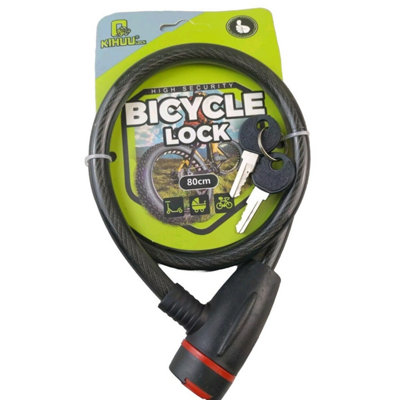 Maestro craft Heavy-Duty 80Cm Steel Bike Security Cable With Keys from B&Q
