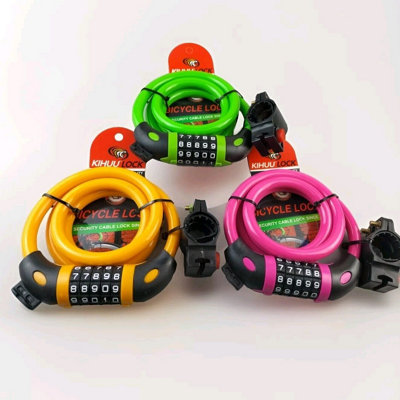 Maestro craft 5 Digit Combination Lock Heavy Duty Bicycle Motorcycle Motorbike Bike 1.20 Meter from B&Q