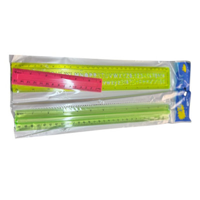 Maestro craft Drafting & Measuring Ruler Kit / Geometry Ruler Set from B&Q