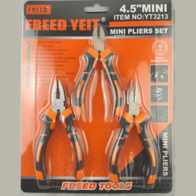 Maestro craft 3 Piece Combination Heavy Duty Pliers Set Soft Grip Snips Tools Plier Steel from B&Q