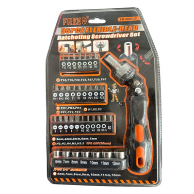 Maestro craft 35Pcs Flexible-Head Ratcheting Screwdriver Set from B&Q
