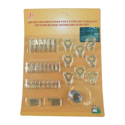 Maestro craft Pack Of 7 Types Brass Picture Hooks from B&Q