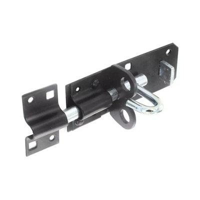 Maestro craft 6" Black Tower Bolt With Padlock Security Holes from B&Q