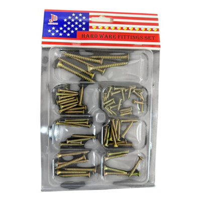 Maestro craft Assorted Yellow Zinc Wood Screw Kit from B&Q