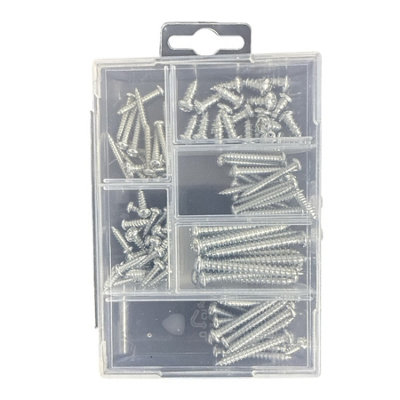 Maestro craft Sliver Flat Head Self Drilling Screw Set Wood Screw Carbon Steel Screw Multiple Sizes from B&Q
