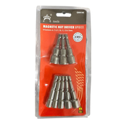 Maestro craft 8Pcs Magnetic Impact Nut Setters from B&Q