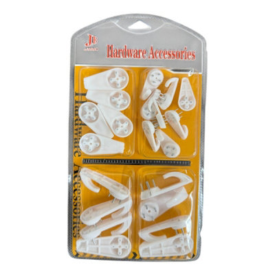 Maestro craft Multi-Piece Set Of White Plastic Hooks from B&Q