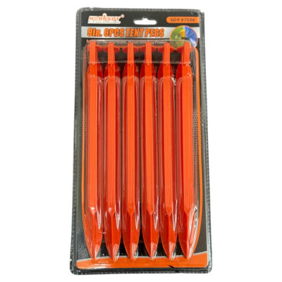 Maestro craft 9Inch 6Pcs Tent Pegs Tent Stacks from B&Q