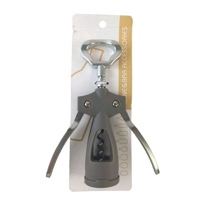 B&Q -  Chrome Corkscrew & Wine Bottle Opener 18Cm
