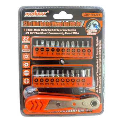 Maestro craft 23 In 1 Mini Ratchet Wrench And Bits Set from B&Q
