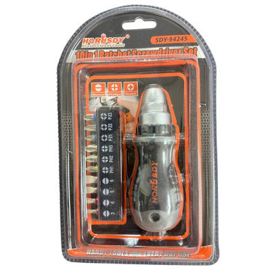 Maestro craft 10 In 1 Ratchet Screwdriver Set  In Screwdriver Set from B&Q