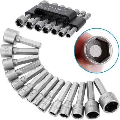 Maestro craft 14Pc 1/4" Hex Shank Nut Driver Socket Kit With Quick-Change from B&Q