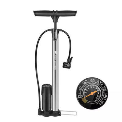 160Psi High Pressure Gauge Air Inflator Bike Floor Pump Mtb Road Bicycle Pump Bi from B&Q