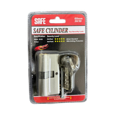 Maestro craft 60mm Cylinder Lock /  Secure Door Barrel With Keys from B&Q
