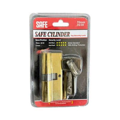 Maestro craft 70mm Cylinder Lock /  Door Barrel Lock from B&Q