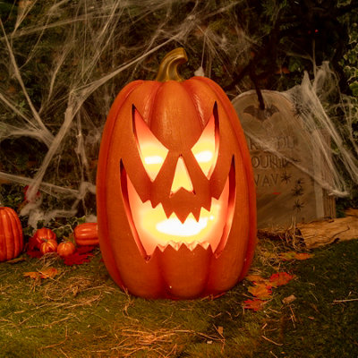 69cm Halloween Pumpkin Ornament with Warm White LED Lights