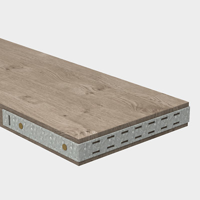 Shop scaffold boards.