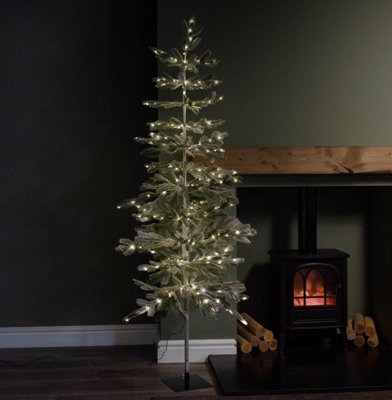 6ft (1.8m) Light up Christmas Pine Needle Tree with 300 Warm White LEDs ...