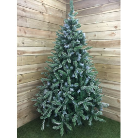 6ft (1.8m) Premier Luxury Mountain Snow Tipped Fir Christmas Tree with 787 Tips
