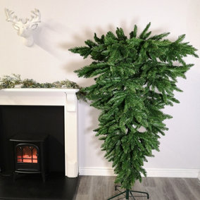 6ft (1.8m) Upside-Down Green Christmas Tree with 903 Tips