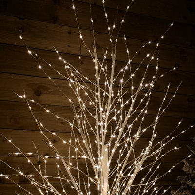 6ft (1.8m) White Modelling Micro Dot Tree with 1,300 Twinkling LEDs in ...