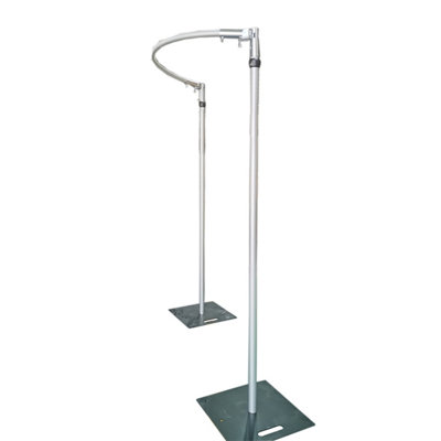 6ft - 10ft Portable Pipe and Drape Curved Backdrop Stand with ...
