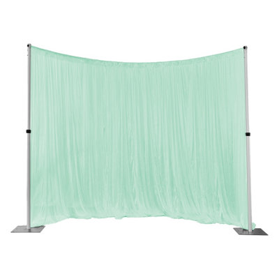 6ft - 10ft Portable Pipe and Drape Curved Backdrop Stand with ...