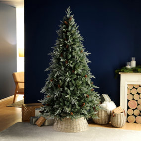 6ft (180cm) Caledonian Pine Artificial Christmas Tree -  Luxury realism with real pinecones