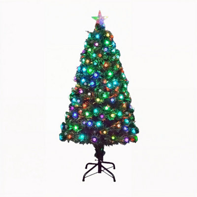 6Ft/180cm Diamonds Fibre Optic Christmas Tree LED Pre-Lit