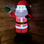 6ft (190cm) LED Christmas Inflatables Outdoor Santa Claus With Gifts Decorations