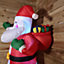 6ft (190cm) LED Christmas Inflatables Outdoor Santa Claus With Gifts Decorations