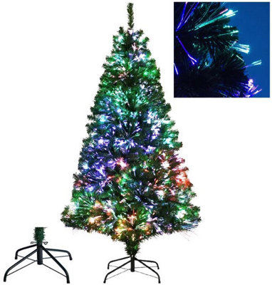 6FT(230 Tips) Green Artificial Fibre Optic Christmas Tree Xmas With