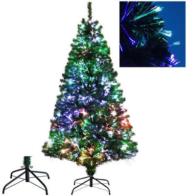 6FT(230 Tips) Green Artificial Fibre Optic Christmas Tree Xmas With ...