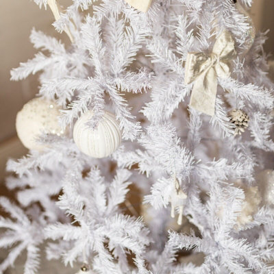 6ft Artificial White Christmas Tree - 5